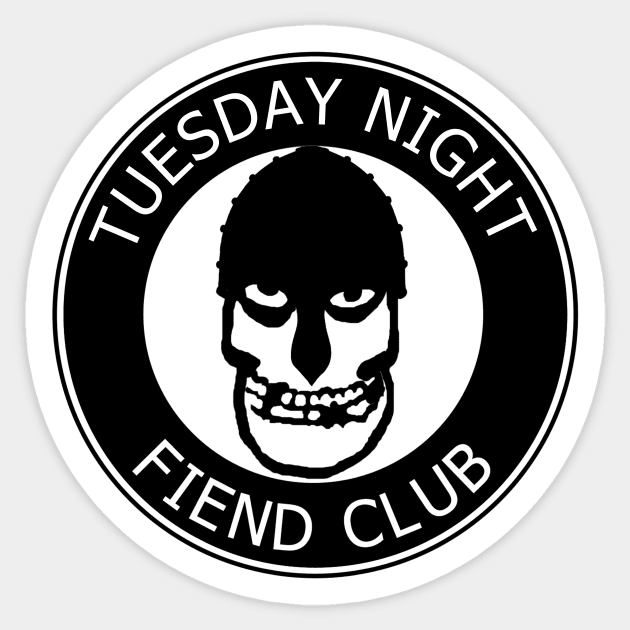 Tuesday Night Fiend Club Sticker by Tuesday Night Fiend Club